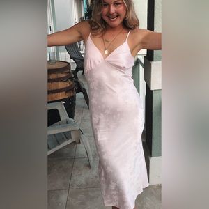 Light pink slip dress
